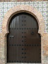 Moorish door in Granada, Spain,