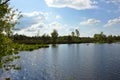 Moorland with lake and trees