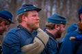 MOORPARK, CA, USA- APRIL 18, 2018: Close up of man, the Blue and Gray Civil War Reenactment in Moorpark, CA is the