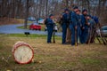 MOORPARK, CA, USA- APRIL 18, 2018: People wearing military uniform during Civil War representation Reenactment in