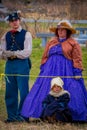 MOORPARK, USA - APRIL, 18, 2018: Outdoor view of people wearing typical clothes of during the Civil War Reenactment in