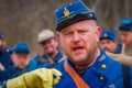 MOORPARK, USA - APRIL, 18, 2018: Portrait of man wearing uniform representing the Civil War Reenactment in Moorpark, the