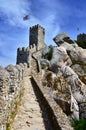 Moors Castle surroundin walls, Sintra in Portugal