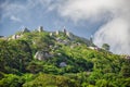 Moors Castle on top of the hill in Sintra town, Portugal