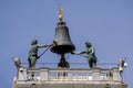 Moors striking the hours at the top of the St Mark`s Clocktower in Venice, Italy Royalty Free Stock Photo