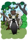 Moose-biker Royalty Free Stock Photo