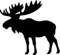 moose Black Silhouette Generative Ai Royalty Free Stock Photo