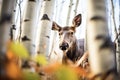 moose browsing in aspen grove