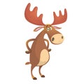 Cool carton moose. Vector illustration isolatedv