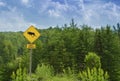 Moose Crossing Sign Royalty Free Stock Photo