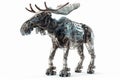 Moose 3D Model: Realistic, Detailed and Cinematic with Rococo Flair