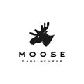 Moose Deer Head Silhouette Vector Logo Illustration Design Royalty Free Stock Photo