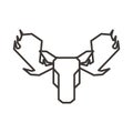 Moose head. Vector illustration decorative design Royalty Free Stock Photo