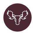 Moose head. Vector illustration decorative design Royalty Free Stock Photo