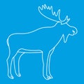 Moose icon, outline style