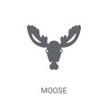 Moose icon. Trendy Moose logo concept on white background from a