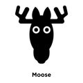 Moose icon vector isolated on white background, logo concept of