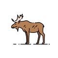 Moose line icon