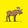 Moose line icon