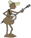 Moose playing a banjo