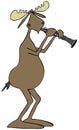 Moose playing a clarinet