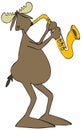 Moose playing saxophone