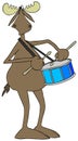 Moose playing a snare drum