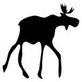 a moose silhouette against a white background. a -based image