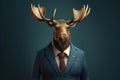 Moose Wearing Suit, Generative AI