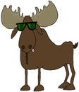 Moose wearing sunglasses