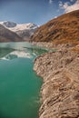 Mooserboden high altitude reservoir, near Kaprun - Zell am See, Austria Royalty Free Stock Photo