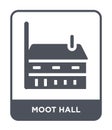 moot hall icon in trendy design style. moot hall icon isolated on white background. moot hall vector icon simple and modern flat