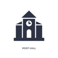 moot hall icon on white background. Simple element illustration from buildings concept