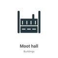 Moot hall vector icon on white background. Flat vector moot hall icon symbol sign from modern buildings collection for mobile