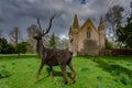 The Moot Hill and chapel at the Palace of Scone, Scotland