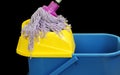 Mop with a bucket Royalty Free Stock Photo