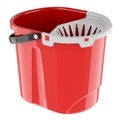 Mop bucket with classic wringer, 3D rendering