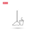 Mop bucket icon vector isolated 6 Royalty Free Stock Photo