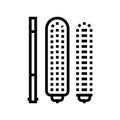 mop cleaning accessory for washing floor line icon vector illustration