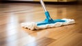 Mop cleaning parquet Royalty Free Stock Photo