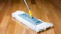Mop cleaning parquet Royalty Free Stock Photo