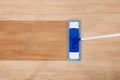 Mop cleaning a wooden floor