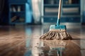 Mop Floor Cleaning Concept Floor ÃÂ¡leaning Floor Washing. Generative AI