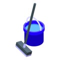 Mop floor cleaning icon, isometric style Royalty Free Stock Photo