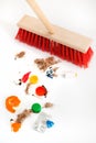 Mop and mixed debris Royalty Free Stock Photo