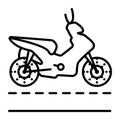 Moped black line icon Royalty Free Stock Photo