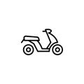 moped icon. Element of motorbike for mobile concept and web apps illustration. Thin line icon for website design and development, Royalty Free Stock Photo