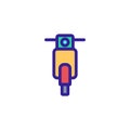 moped icon vector. Isolated contour symbol illustration Royalty Free Stock Photo