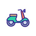 moped icon vector. Isolated contour symbol illustration Royalty Free Stock Photo