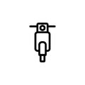 Moped icon vector. Isolated contour symbol illustration Royalty Free Stock Photo